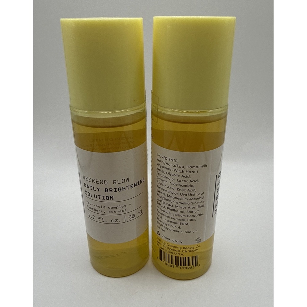 TWO- Versed Weekend Glow Daily Brightening Solution Mini - 1.7 fl oz NEW Sealed - Picture 2 of 4